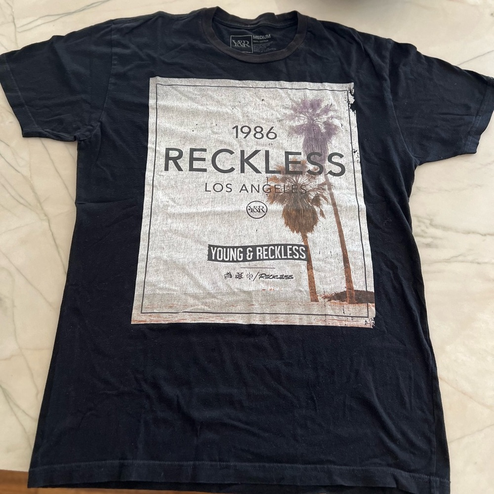 Y&R Reckless 1986 Palms Tee sz M